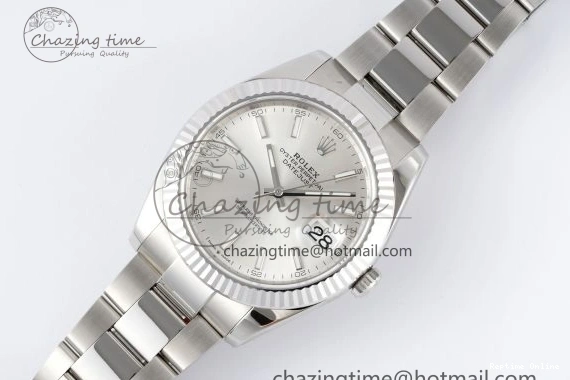 0404 DateJust 41 SS Fluted Bezel KING 1:1 Best Edition 904L Steel Silver Dial on Oyster Bracelet VR Sustainable 2222